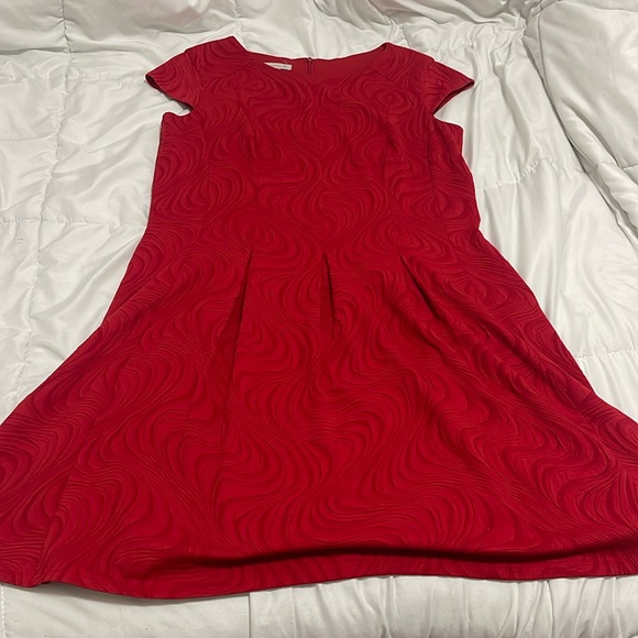 Womens fit and flare red dress - Picture 1 of 4